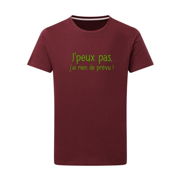 Je-peux-pas vert pomme -Flex vert pomme sur T-shirt SG  Burgundy  2XL