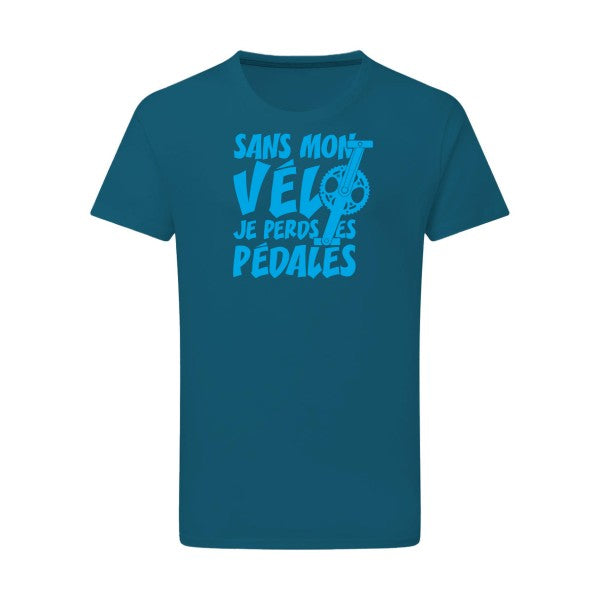 Sans mon vélo, je perds les pédales ! - Flex bleu clair Tshirt original Petrol  2XL