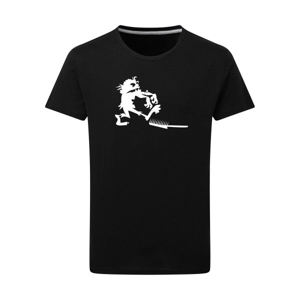 Zombie gag -Flex Blanc sur T-shirt SG  Dark Black  4XL