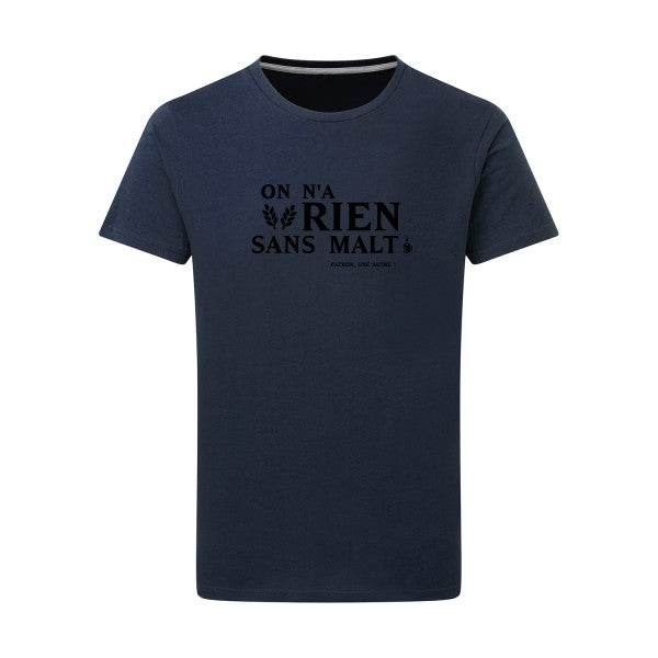 On n'a rien sans malt - Flex noir Tshirt original Denim  XL