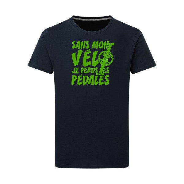 Sans mon vélo, je perds les pédales ! - Flex Vert pomme Tshirt original Navy  5XL