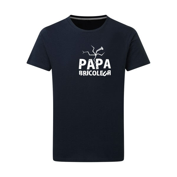 Papa bricoleur - Flex Blanc Tshirt original Navy  5XL