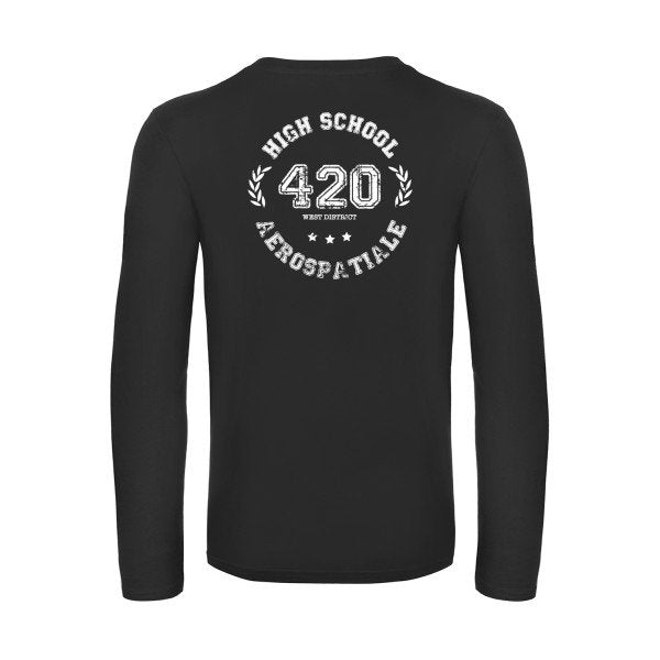 very high school - t shirt- manches- longues- original- humour- Black impression Dos