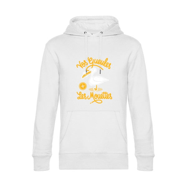 Vos-gueules-les-mouettes- Sweat à capuche original White - RueDuTeeshirt