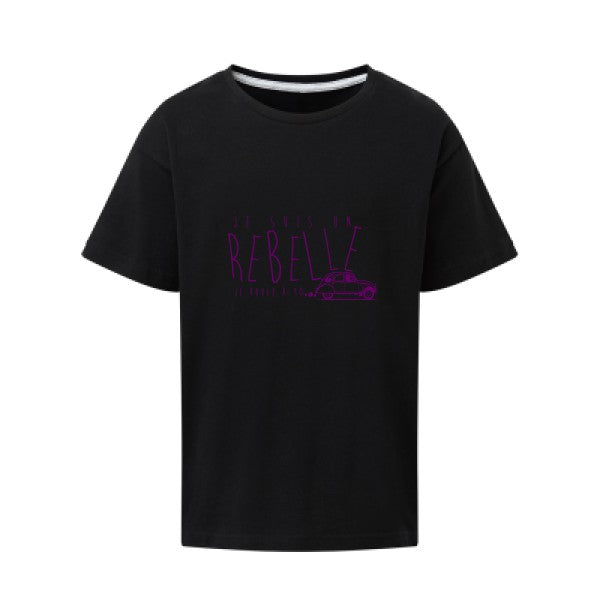 je suis un rebelle Flex Violet SG - Kids T-shirt enfant Dark Black Taille 152 (11-12/2XL)