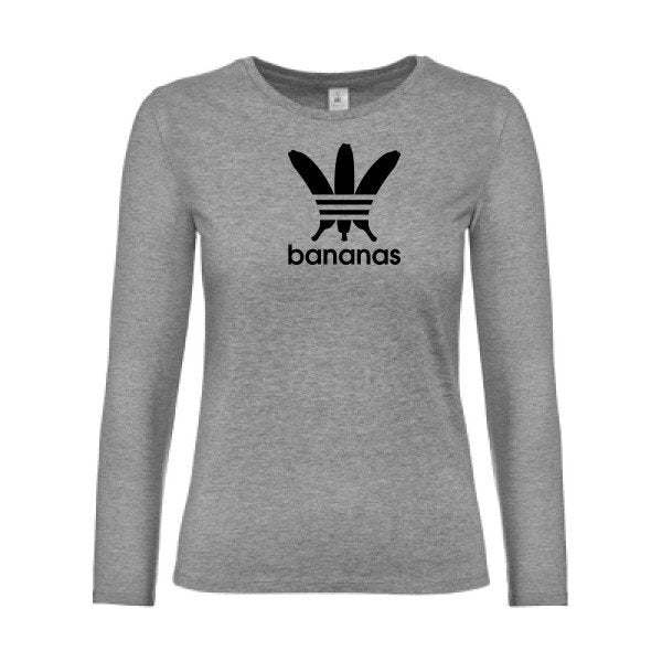 t-shirt lsl femme bananas Sport Grey flex Noir