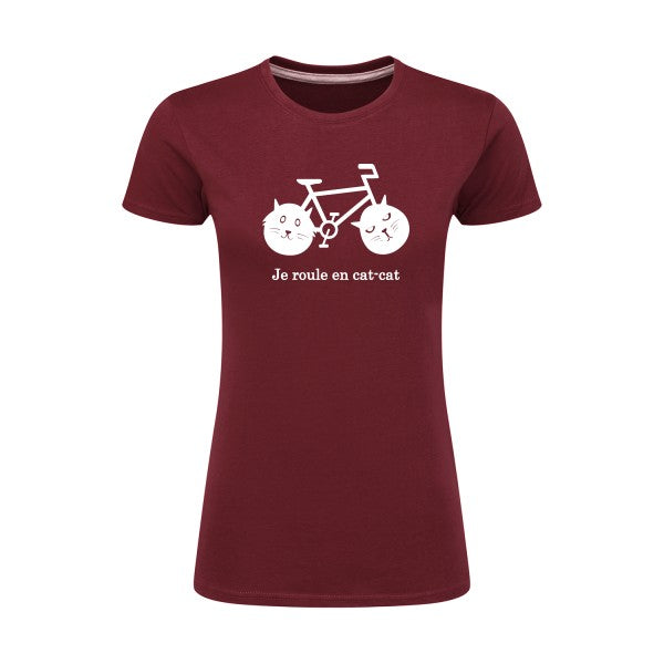 cat-cat bike | Blanc |T shirt original femme|SG