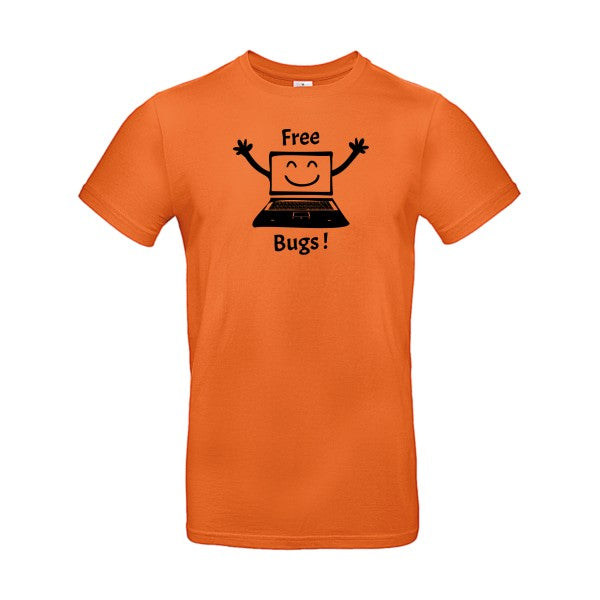 FREE BUGS ! flex noir B&C - E190 T-shirt|Urban Orange||2XL