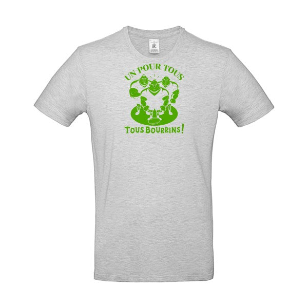 Un pour tous, Tous bourrins ! flex Vert pomme B&C - E190 T-shirt|Ash||2XL