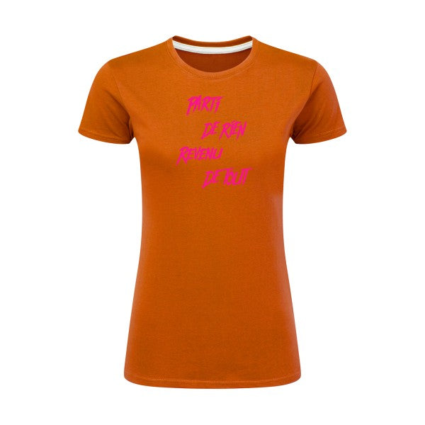 Parti de rien Rose Fluo |T shirt original femme|SG