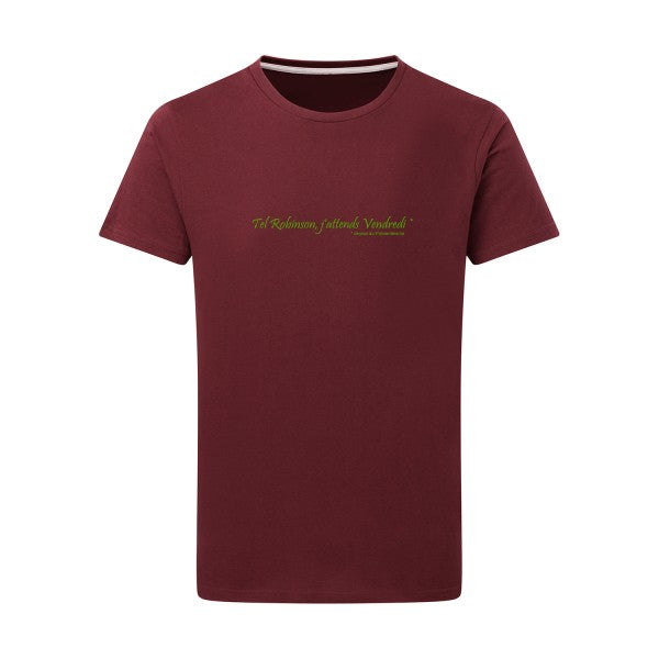 Yes, Vendredi ! - Flex Vert pomme Tshirt original Burgundy  2XL