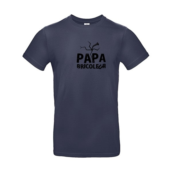 Papa bricoleur Flex noir |E190 T-shirt|Navy Blue||2XL