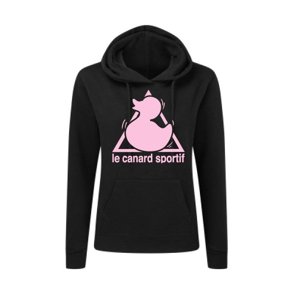 Canard Sportif Rose |Sweat original à capuche Femme