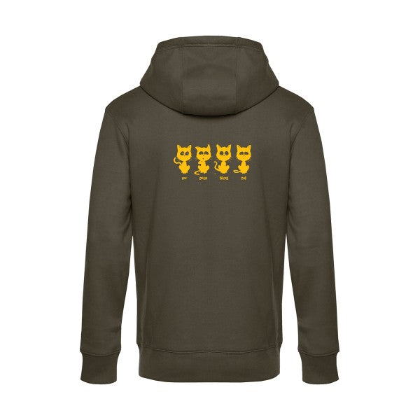 sweat à capuche homme original un deux trois cat