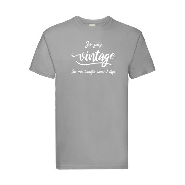 T-shirt|Je suis vintage  |flex Blanc| Fruit of the loom 205 g 