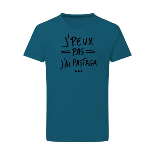 J'peux pas j'ai pastaga noir -Flex noir sur T-shirt SG  Petrol  2XL