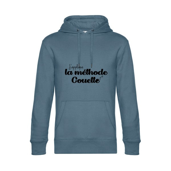La-methode-Couette sweat shirt original nordic blue flex Noir impression Face