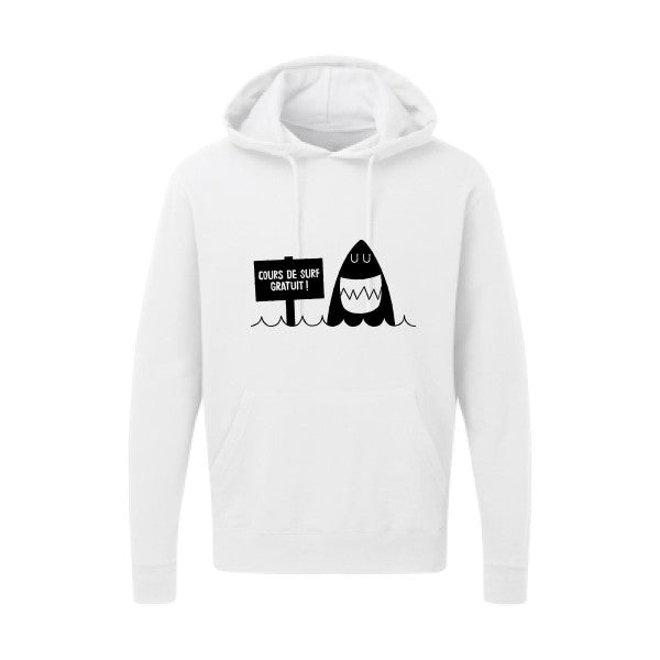 Cours de surf Noir |Sweat capuche imprimé homme