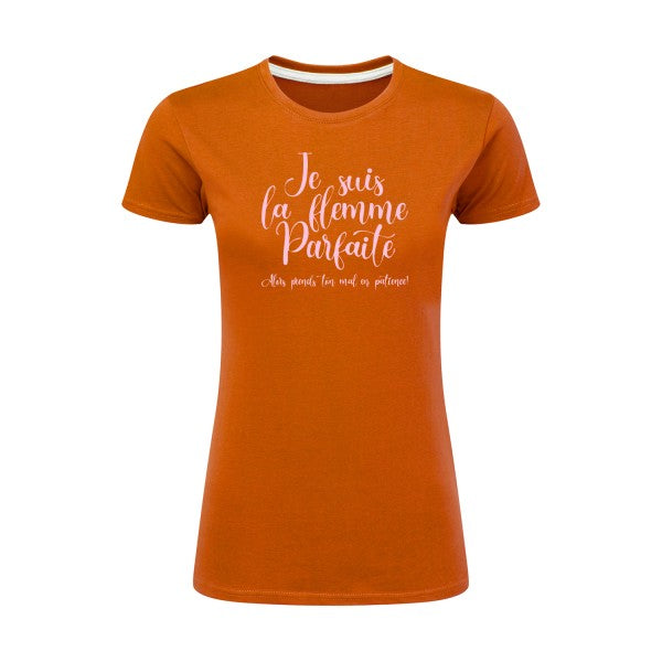 La flemme parfaite | Rose |T shirt original femme|SG