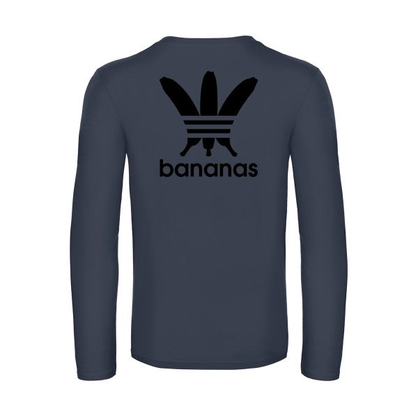 bananas - t shirt- manches- longues- original- humour- Navy impression Dos