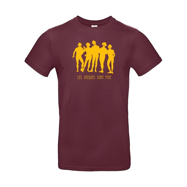 Les Jacques sont FiveFlex jaune or- T-shirt E190|Burgundy||2XL