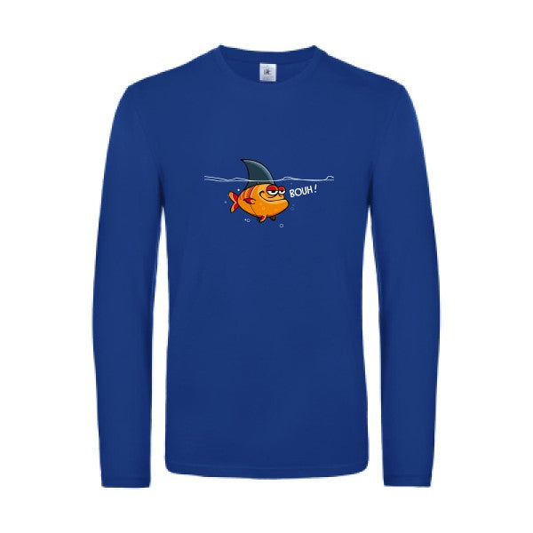 bouh!-t-shirt-manches-longues-original-humour -Royal Blue