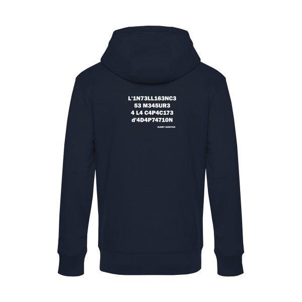 intelligence-ai- sweat shirt original Navy Blue flex Blanc impression Dos