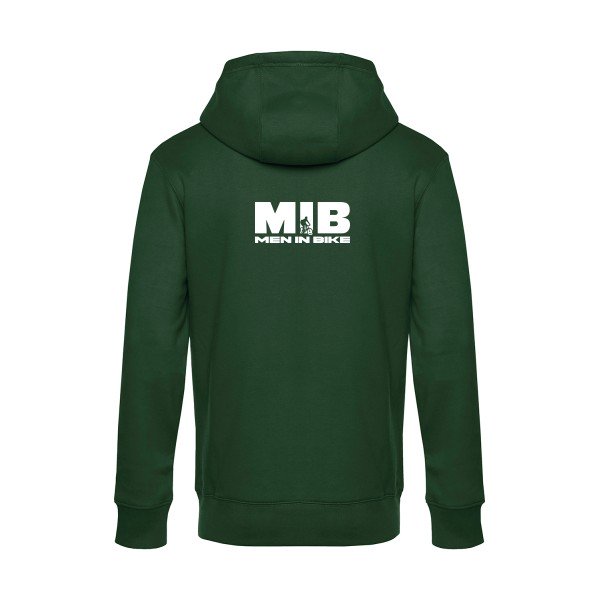 MEN-IN-BIKE sweat shirt original Bottle Green flex Blanc impression Dos