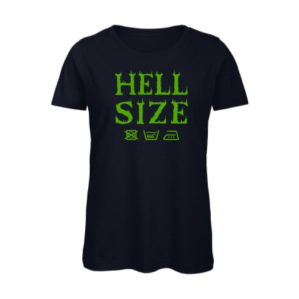 T shirt humour bio femme   femme bio|HELL SIZE ! Vert pomme 