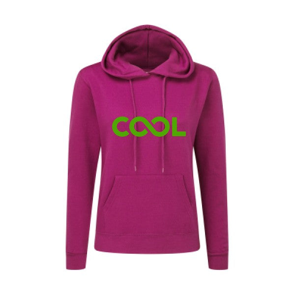 Infiniment cool Vert pomme |Sweat original à capuche Femme