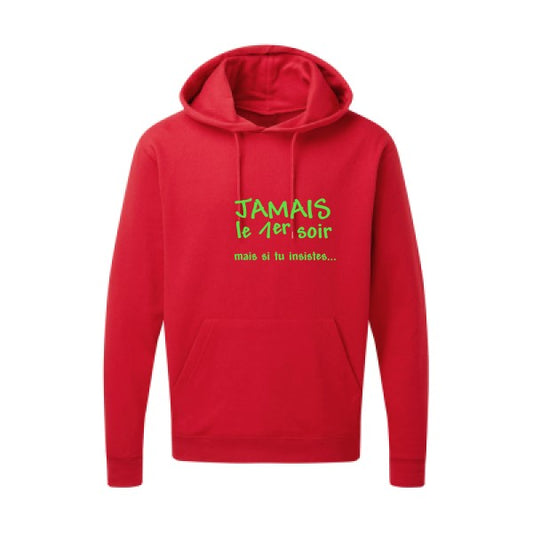 JAMAIS... Vert fluo SG - Hooded Sweatshirt Sweat capuche