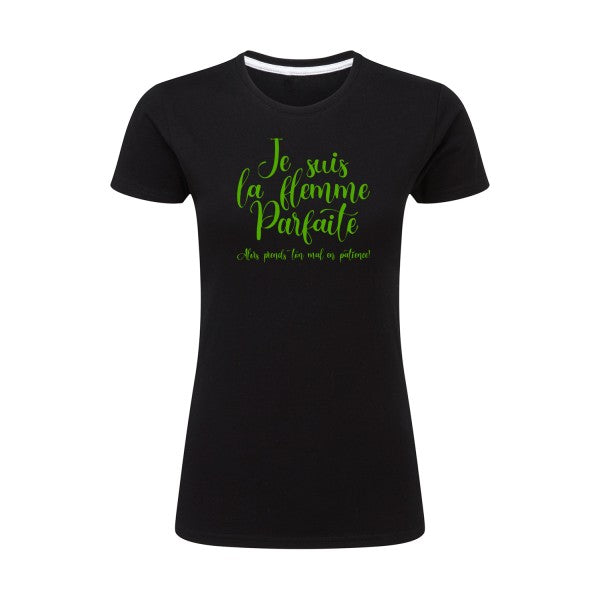 La flemme parfaite | Vert pomme |T shirt original femme|SG