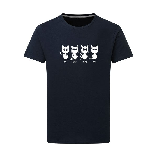 un deux trois cat - Flex Blanc Tshirt original Navy  5XL