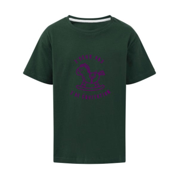 J peux pas j'ai équitation Flex Violet SG - Kids T-shirt enfant Bottle Green Taille 152 (11-12/2XL)