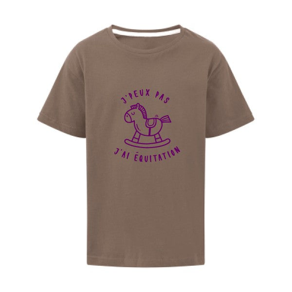 J peux pas j'ai équitation Flex Violet SG - Kids T-shirt enfant Deep Taupe Taille 128 (7-8/L)