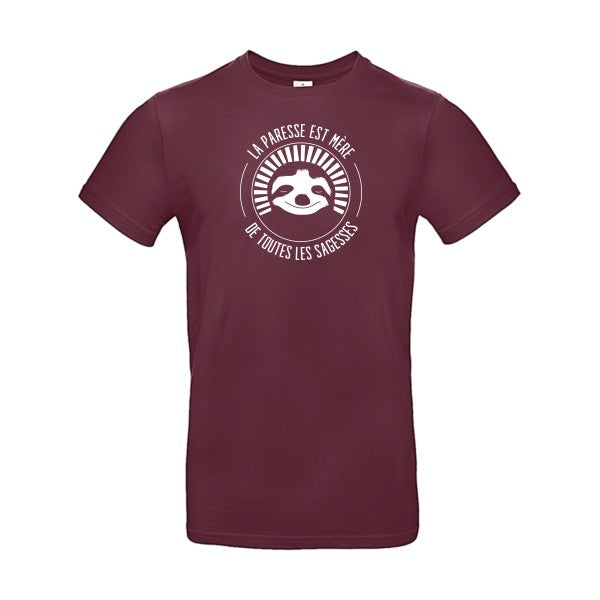 La paresse mère de sagesseFlex Blanc - E190 T-shirt|Burgundy||2XL