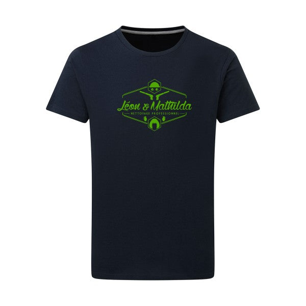 LEON AND MATHILDA SARL vert pomme -Flex vert pomme sur T-shirt SG  Navy  5XL