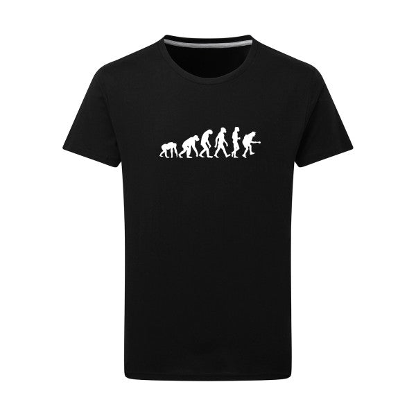 Rock Evolution Blanc -Flex Blanc sur T-shirt SG  Dark Black  4XL