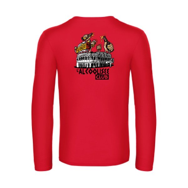 alcoolizee-t-shirt-manches-longues-original-humour -Red