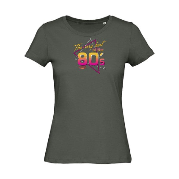 annee-80s- - t-shirt original femme Millennial Khaki