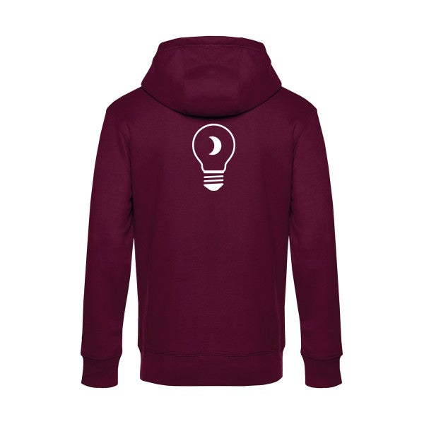 Noctambule sweat shirt original Burgundy flex Blanc impression Dos