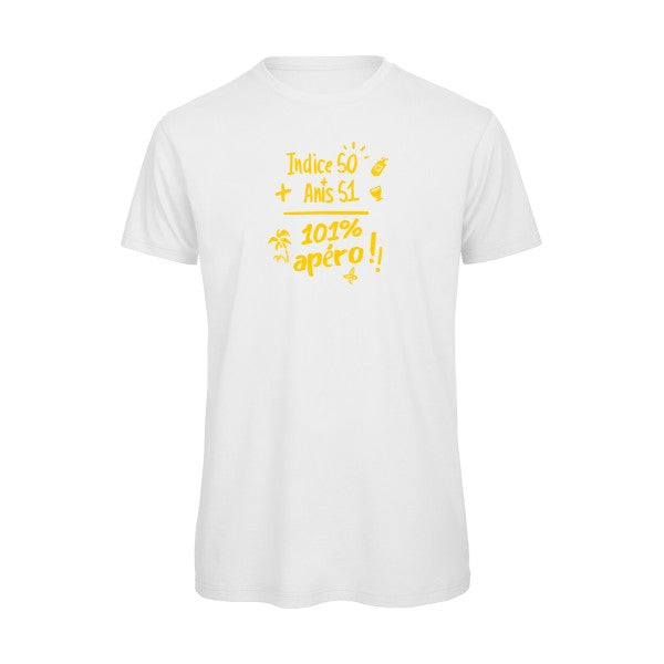 T-shirt humour original 101 Pourcent Apero T Shirt couleur White