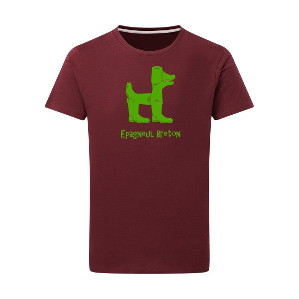 Epagneul breton vert pomme -Flex vert pomme sur T-shirt SG  Burgundy  2XL