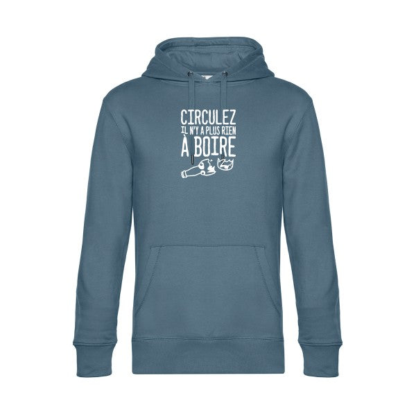 Circulez-il-n-y-a-plus-rien-a-boire sweat shirt original nordic blue flex Blanc impression Face