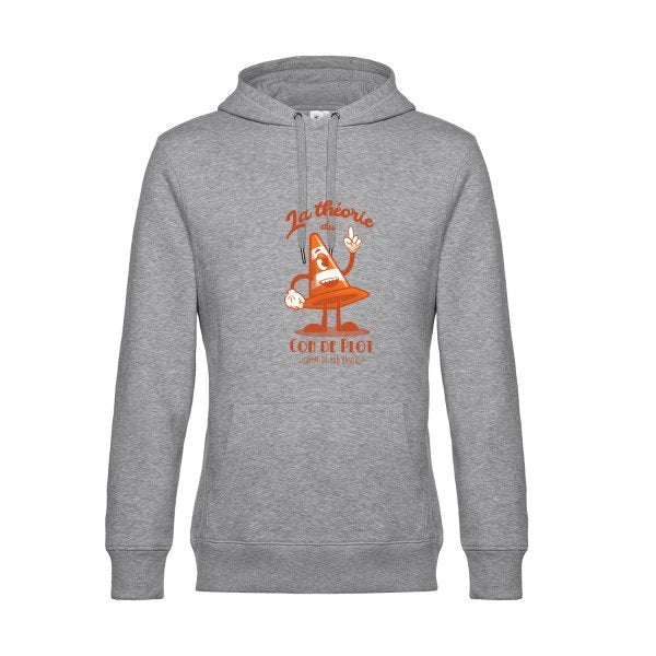 Theorie-du-con-de-plot- Sweat à capuche original Heather Grey - RueDuTeeshirt