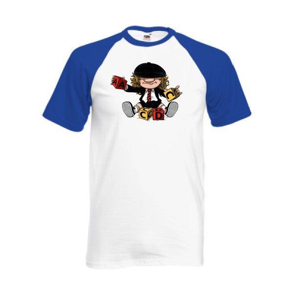 T-shirt fruit of the loom baseball  couleur White/Royal