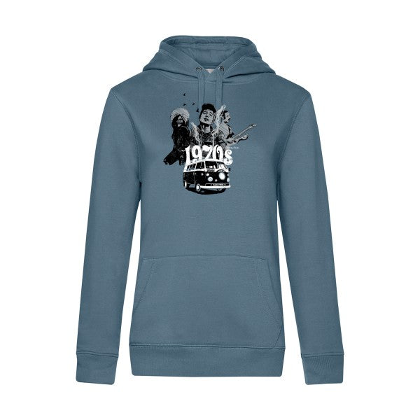 sweat original femme 1970-  couleur nordic blue