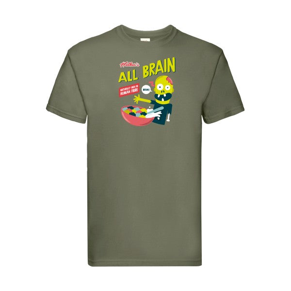 All brain Fruit of the loom 205 g/m² T-shirt/ classic olive