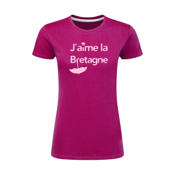 J'aime la Bretagne |Rose |T shirt original femme|SG