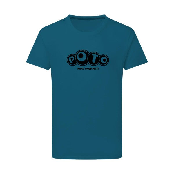 Poto noir -Flex noir sur T-shirt SG  Petrol  2XL